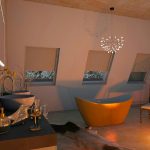 6 idee di lampadari dal design contemporaneo per un bagno elegante e luminoso