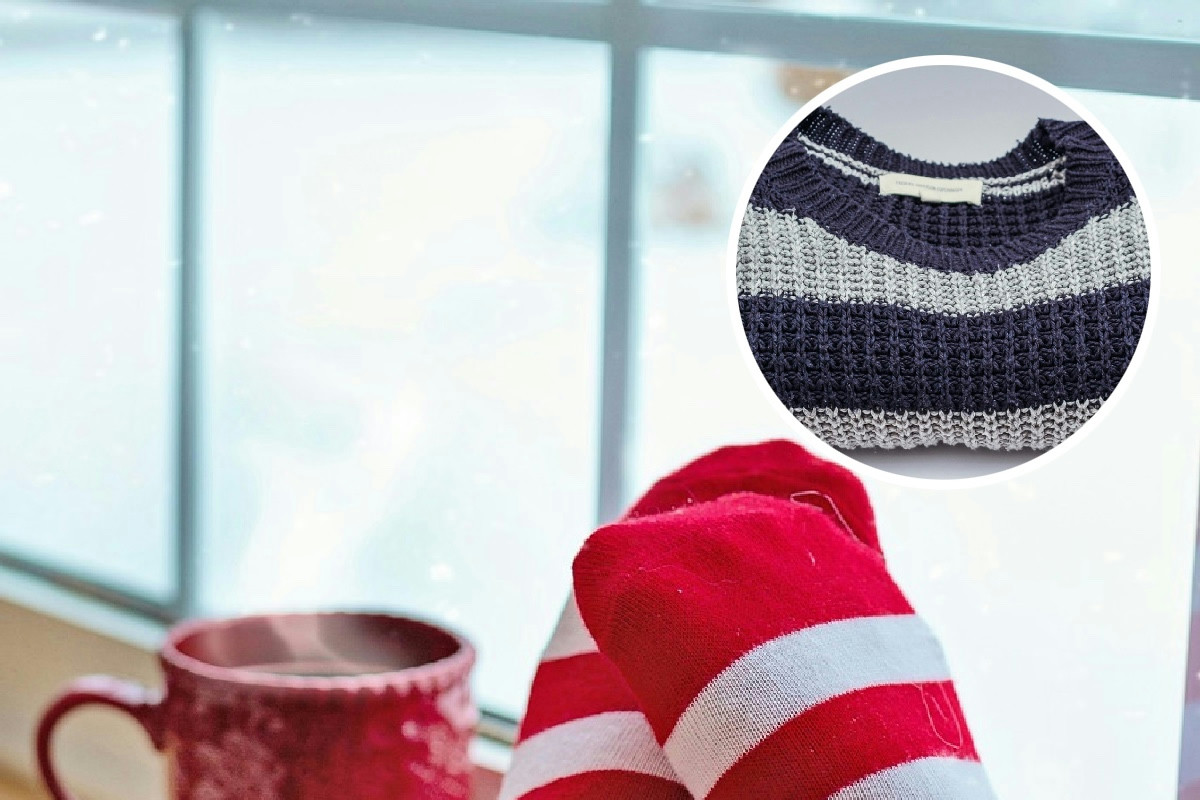 Trucco pratico per bloccare l’aria fredda con maglioni riciclati senza cucire nulla